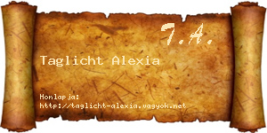 Taglicht Alexia névjegykártya
